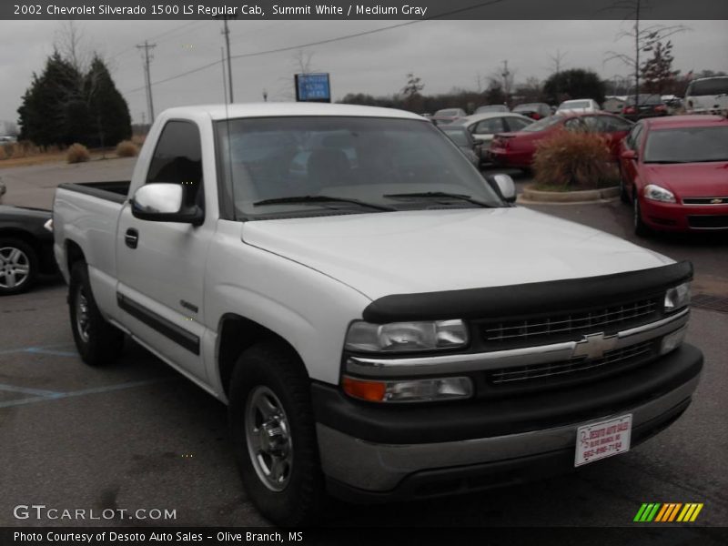 Summit White / Medium Gray 2002 Chevrolet Silverado 1500 LS Regular Cab