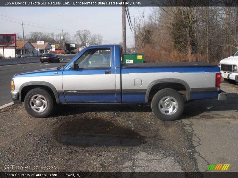 Light Montego Blue Pearl Metallic / Gray 1994 Dodge Dakota SLT Regular Cab