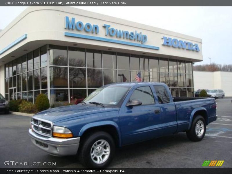 Atlantic Blue Pearl / Dark Slate Gray 2004 Dodge Dakota SLT Club Cab