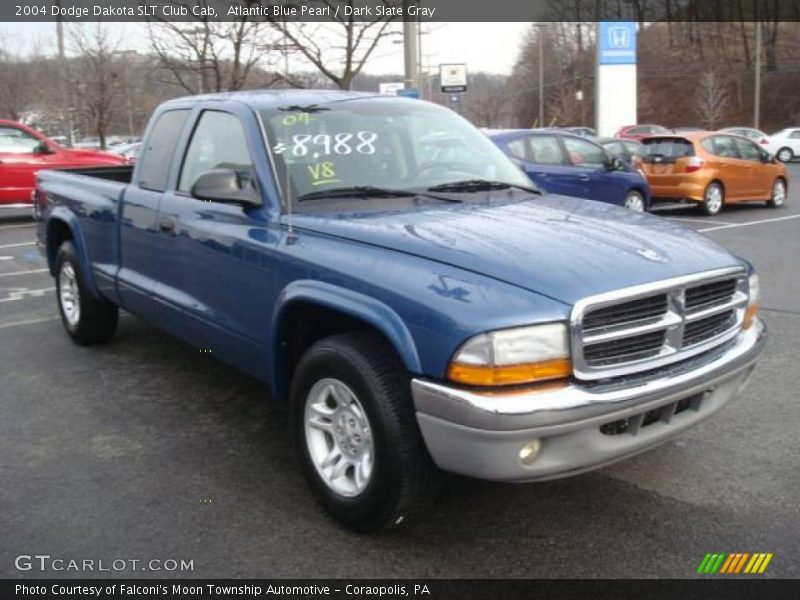 Atlantic Blue Pearl / Dark Slate Gray 2004 Dodge Dakota SLT Club Cab