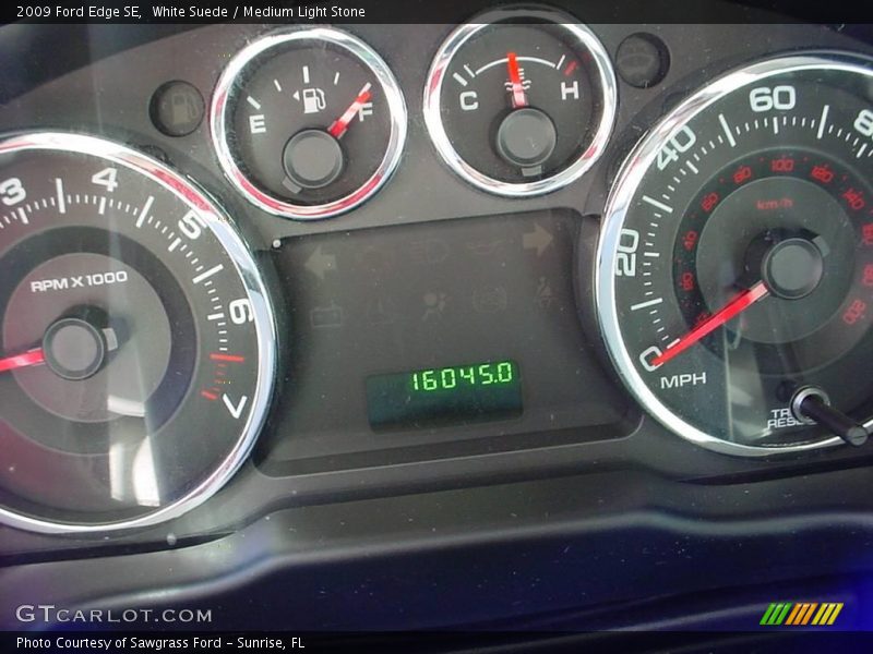 White Suede / Medium Light Stone 2009 Ford Edge SE