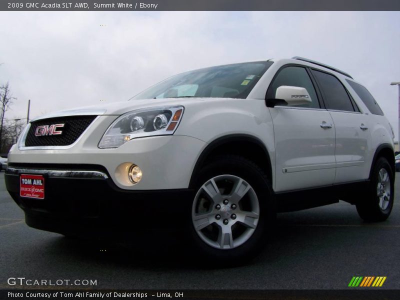 Summit White / Ebony 2009 GMC Acadia SLT AWD