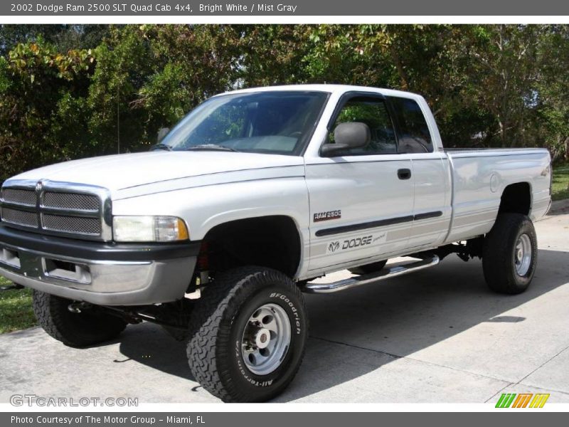Bright White / Mist Gray 2002 Dodge Ram 2500 SLT Quad Cab 4x4