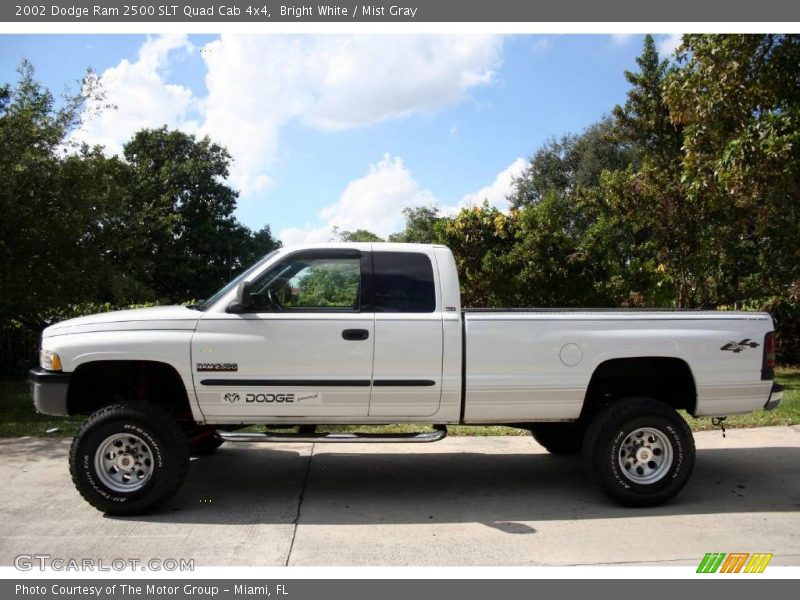 Bright White / Mist Gray 2002 Dodge Ram 2500 SLT Quad Cab 4x4