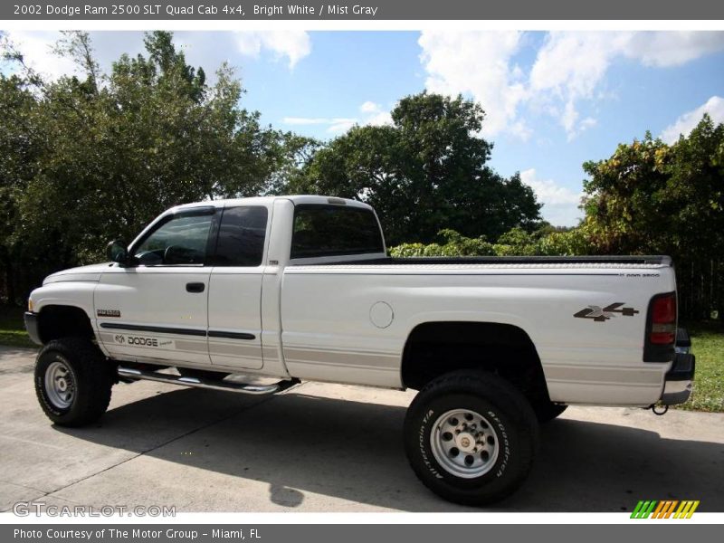 Bright White / Mist Gray 2002 Dodge Ram 2500 SLT Quad Cab 4x4