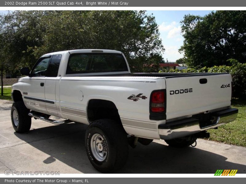 Bright White / Mist Gray 2002 Dodge Ram 2500 SLT Quad Cab 4x4