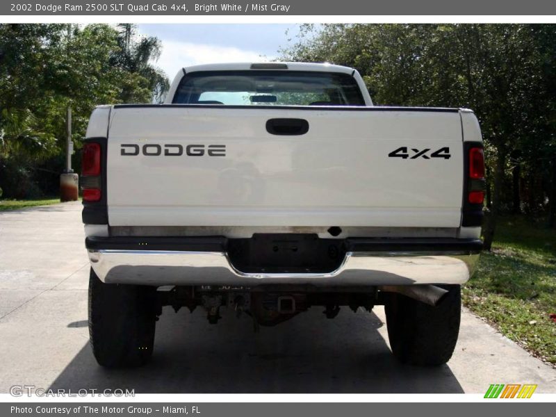 Bright White / Mist Gray 2002 Dodge Ram 2500 SLT Quad Cab 4x4
