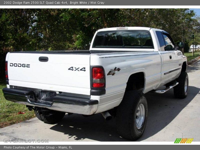 Bright White / Mist Gray 2002 Dodge Ram 2500 SLT Quad Cab 4x4