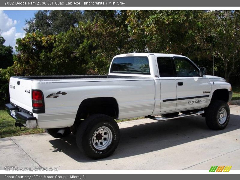 Bright White / Mist Gray 2002 Dodge Ram 2500 SLT Quad Cab 4x4