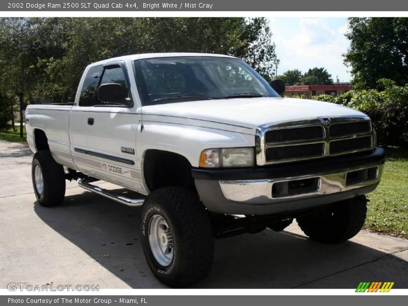 Bright White / Mist Gray 2002 Dodge Ram 2500 SLT Quad Cab 4x4