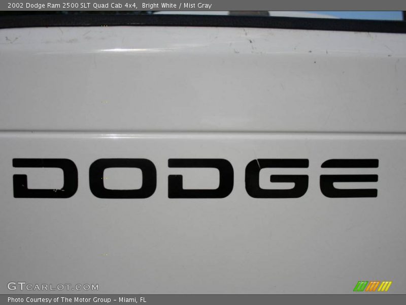 Bright White / Mist Gray 2002 Dodge Ram 2500 SLT Quad Cab 4x4