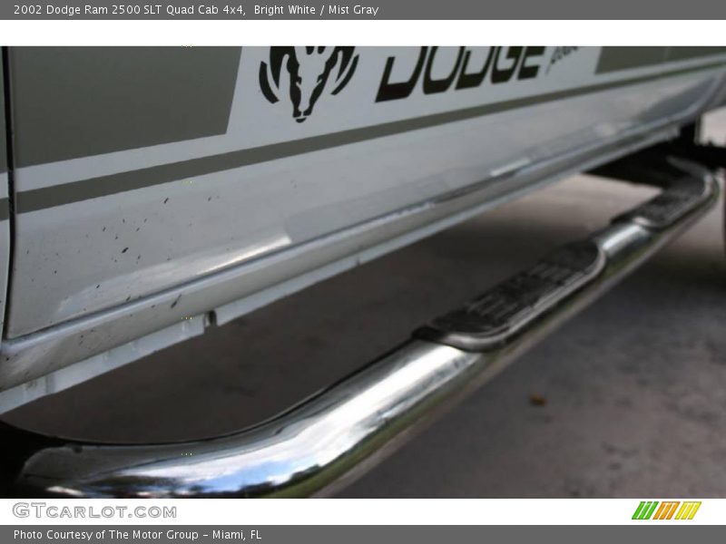 Bright White / Mist Gray 2002 Dodge Ram 2500 SLT Quad Cab 4x4