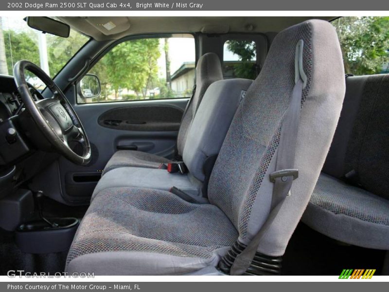 Bright White / Mist Gray 2002 Dodge Ram 2500 SLT Quad Cab 4x4