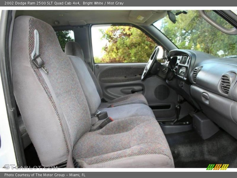 Bright White / Mist Gray 2002 Dodge Ram 2500 SLT Quad Cab 4x4