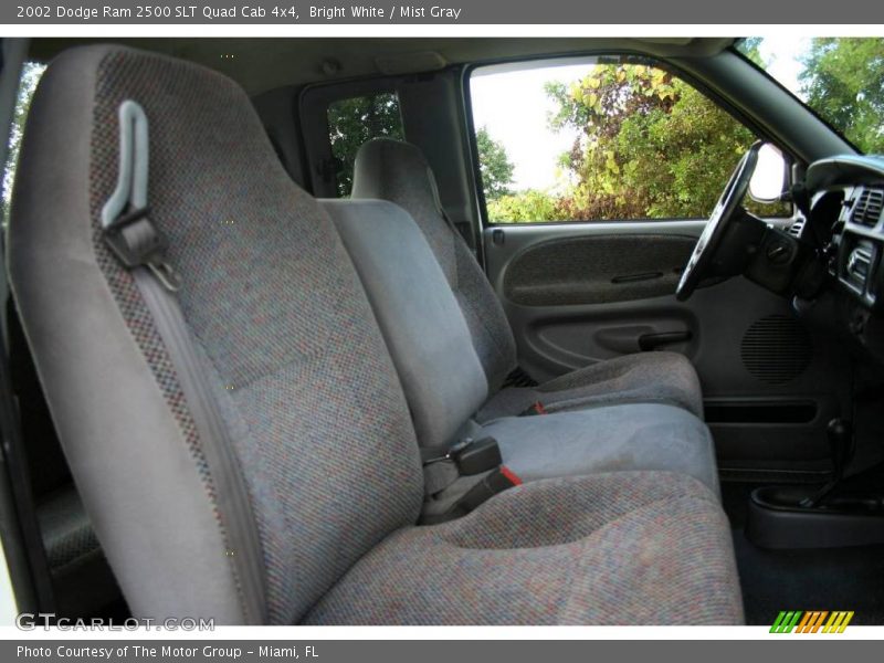 Bright White / Mist Gray 2002 Dodge Ram 2500 SLT Quad Cab 4x4