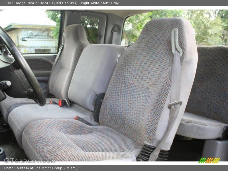 Bright White / Mist Gray 2002 Dodge Ram 2500 SLT Quad Cab 4x4