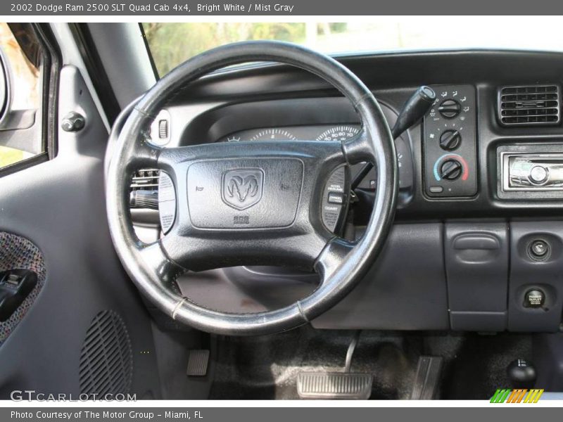 Bright White / Mist Gray 2002 Dodge Ram 2500 SLT Quad Cab 4x4