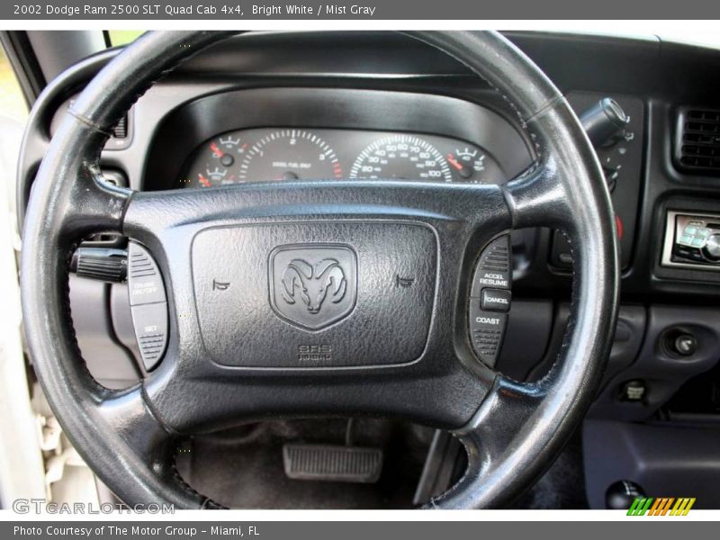 Bright White / Mist Gray 2002 Dodge Ram 2500 SLT Quad Cab 4x4