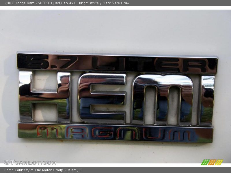 Bright White / Dark Slate Gray 2003 Dodge Ram 2500 ST Quad Cab 4x4