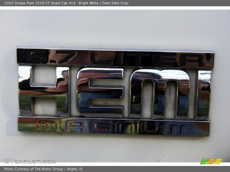 Bright White / Dark Slate Gray 2003 Dodge Ram 2500 ST Quad Cab 4x4