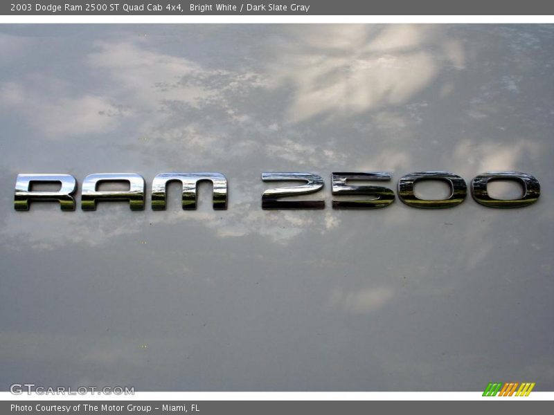 Bright White / Dark Slate Gray 2003 Dodge Ram 2500 ST Quad Cab 4x4