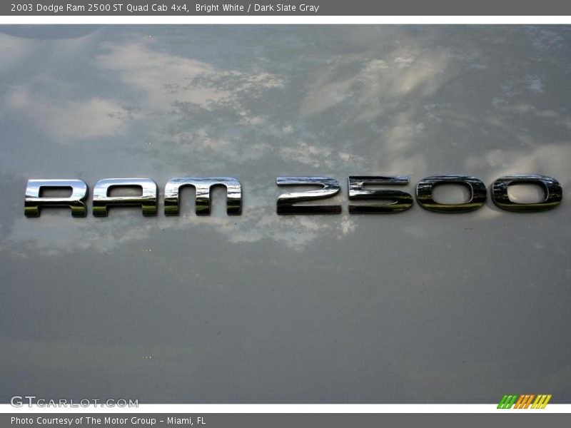 Bright White / Dark Slate Gray 2003 Dodge Ram 2500 ST Quad Cab 4x4