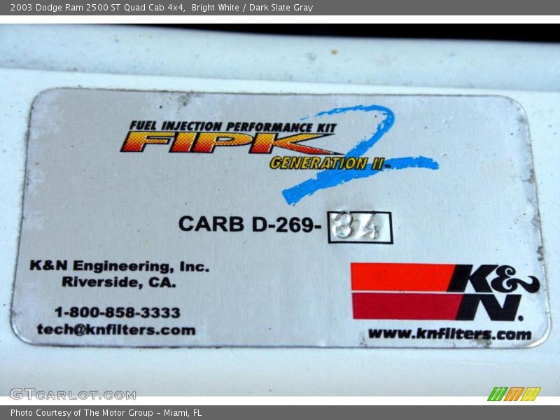 Bright White / Dark Slate Gray 2003 Dodge Ram 2500 ST Quad Cab 4x4