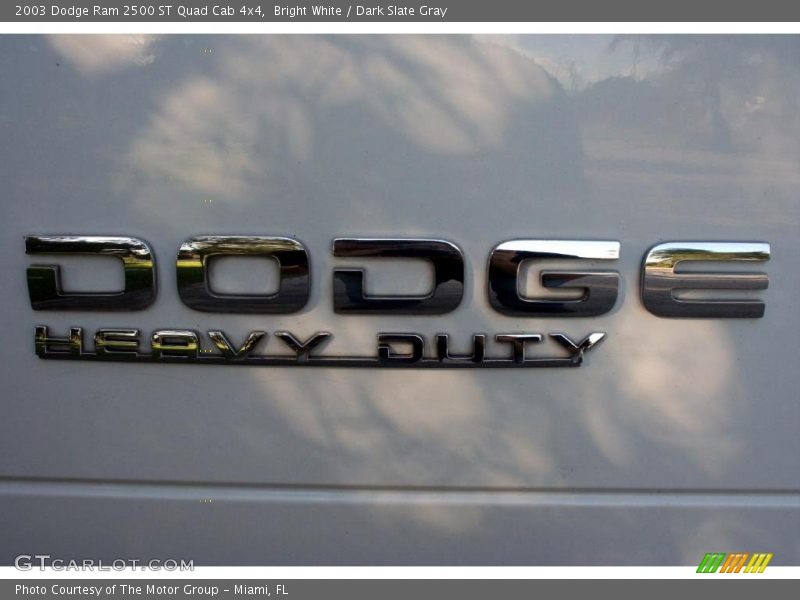 Bright White / Dark Slate Gray 2003 Dodge Ram 2500 ST Quad Cab 4x4
