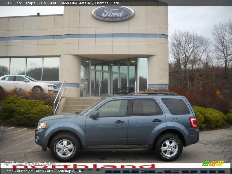 Steel Blue Metallic / Charcoal Black 2010 Ford Escape XLT V6 4WD