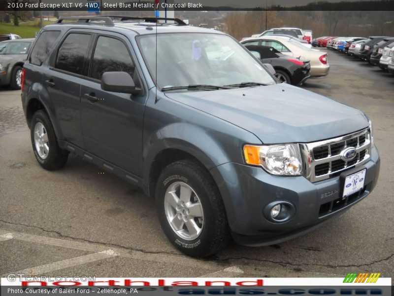Steel Blue Metallic / Charcoal Black 2010 Ford Escape XLT V6 4WD