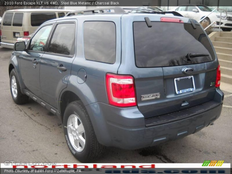 Steel Blue Metallic / Charcoal Black 2010 Ford Escape XLT V6 4WD