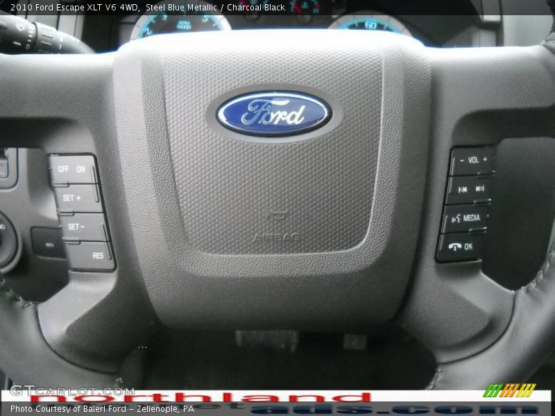Steel Blue Metallic / Charcoal Black 2010 Ford Escape XLT V6 4WD