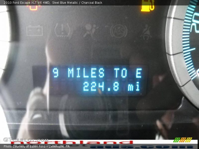 Steel Blue Metallic / Charcoal Black 2010 Ford Escape XLT V6 4WD