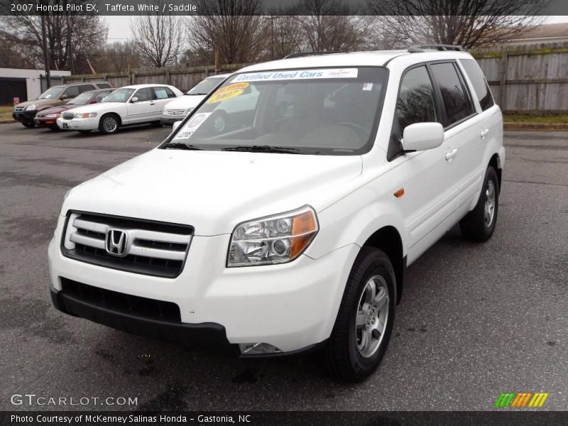 Taffeta White / Saddle 2007 Honda Pilot EX