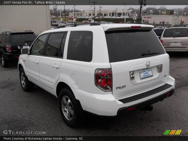 Taffeta White / Saddle 2007 Honda Pilot EX