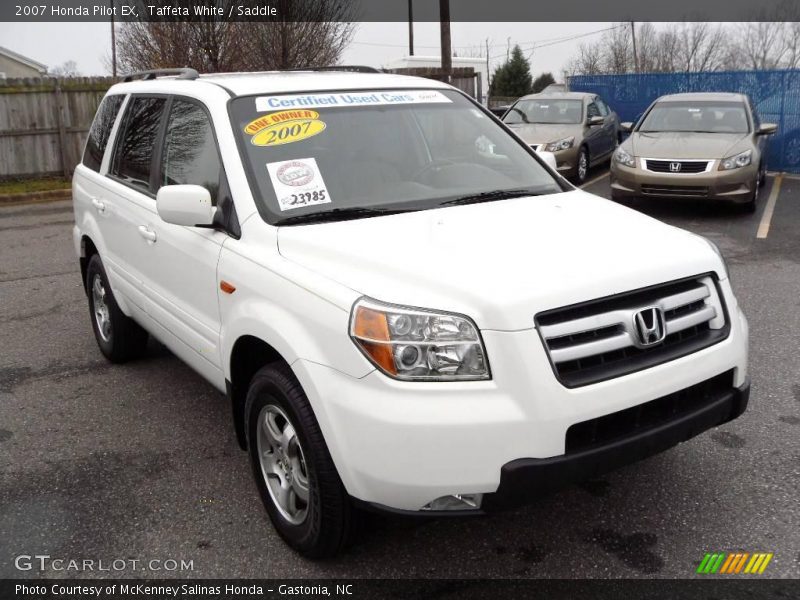 Taffeta White / Saddle 2007 Honda Pilot EX