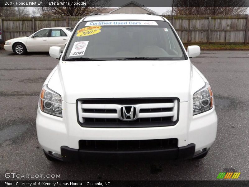 Taffeta White / Saddle 2007 Honda Pilot EX