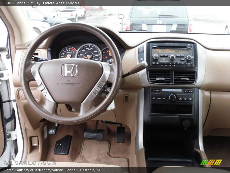 Taffeta White / Saddle 2007 Honda Pilot EX