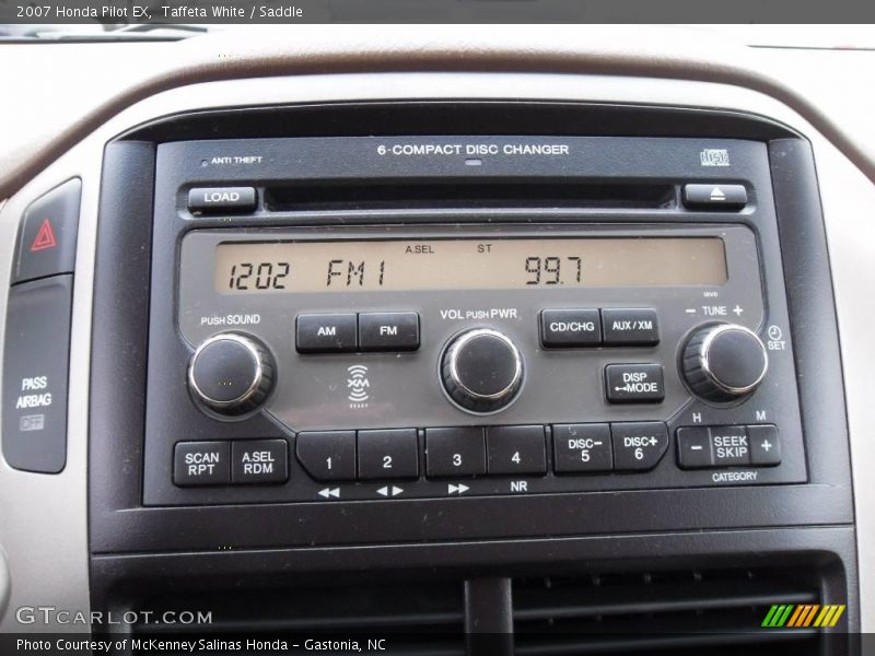 Taffeta White / Saddle 2007 Honda Pilot EX