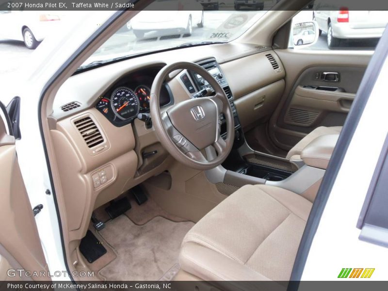 Taffeta White / Saddle 2007 Honda Pilot EX
