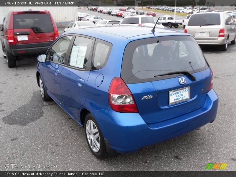 Vivid Blue Pearl / Black 2007 Honda Fit
