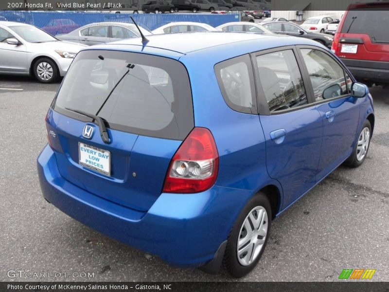 Vivid Blue Pearl / Black 2007 Honda Fit