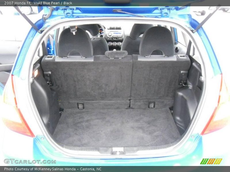 Vivid Blue Pearl / Black 2007 Honda Fit