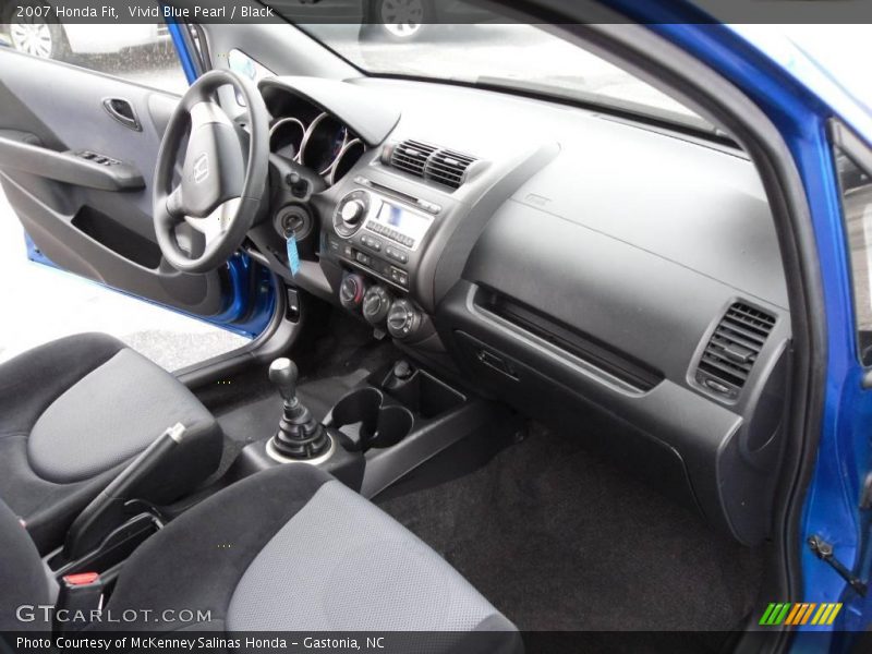 Vivid Blue Pearl / Black 2007 Honda Fit