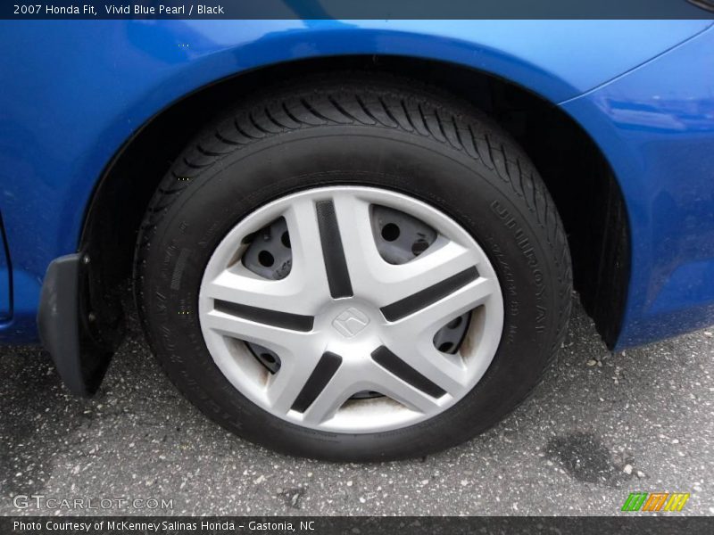 Vivid Blue Pearl / Black 2007 Honda Fit