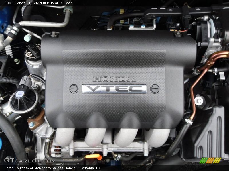 Vivid Blue Pearl / Black 2007 Honda Fit