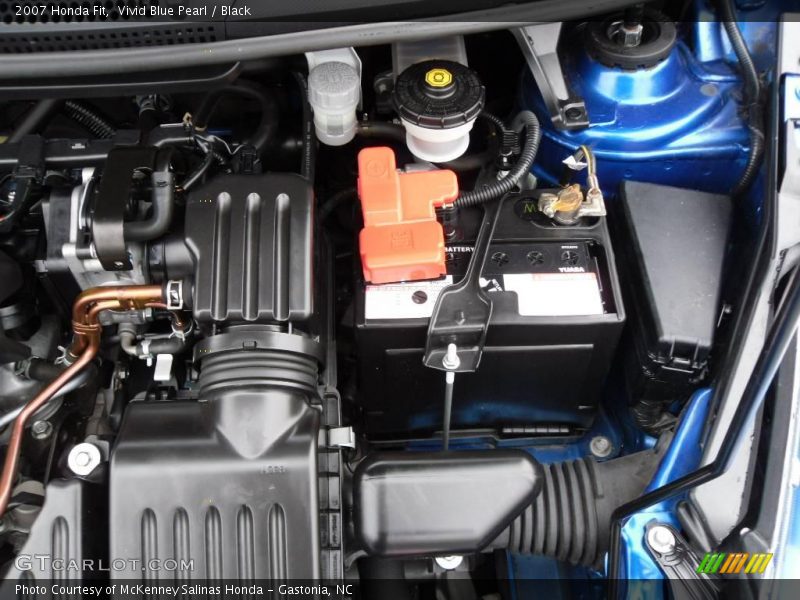 Vivid Blue Pearl / Black 2007 Honda Fit