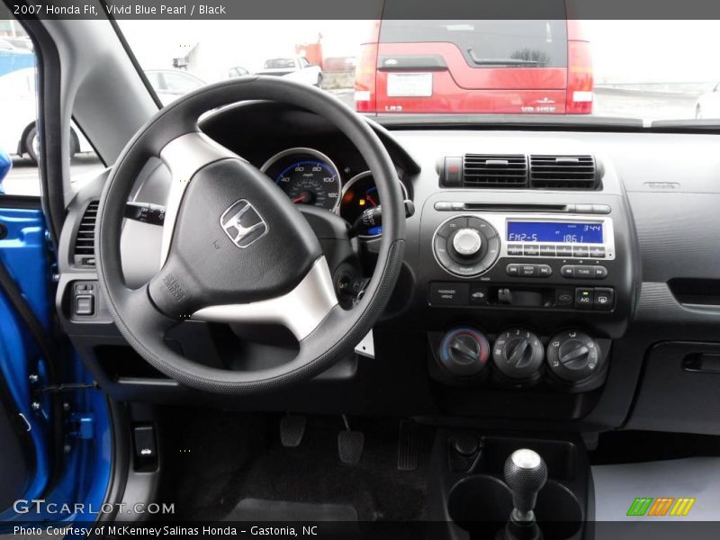 Vivid Blue Pearl / Black 2007 Honda Fit