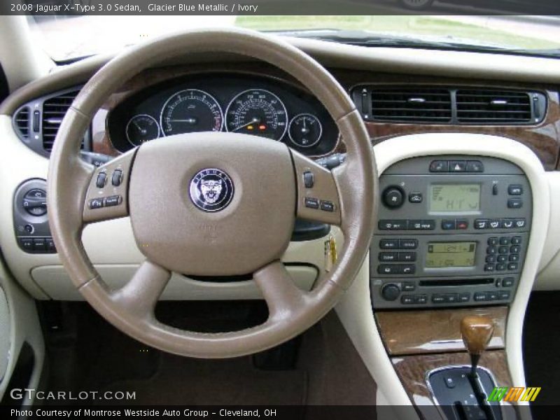 Glacier Blue Metallic / Ivory 2008 Jaguar X-Type 3.0 Sedan