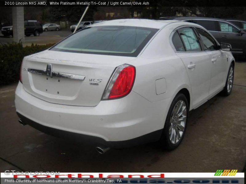 White Platinum Metallic Tri-Coat / Light Camel/Olive Ash 2010 Lincoln MKS AWD